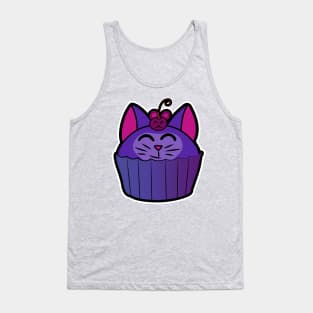 Catcake With Mouse-Cherry - Purple Tank Top